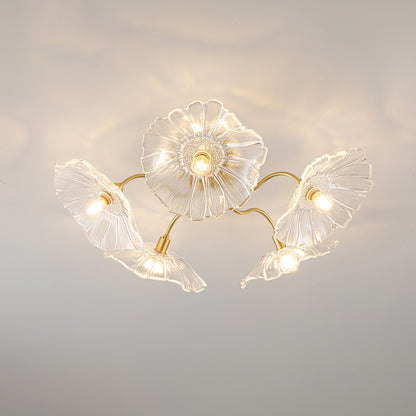 Lotus Leaf Glass Flush Ceiling Light, alternative view 11