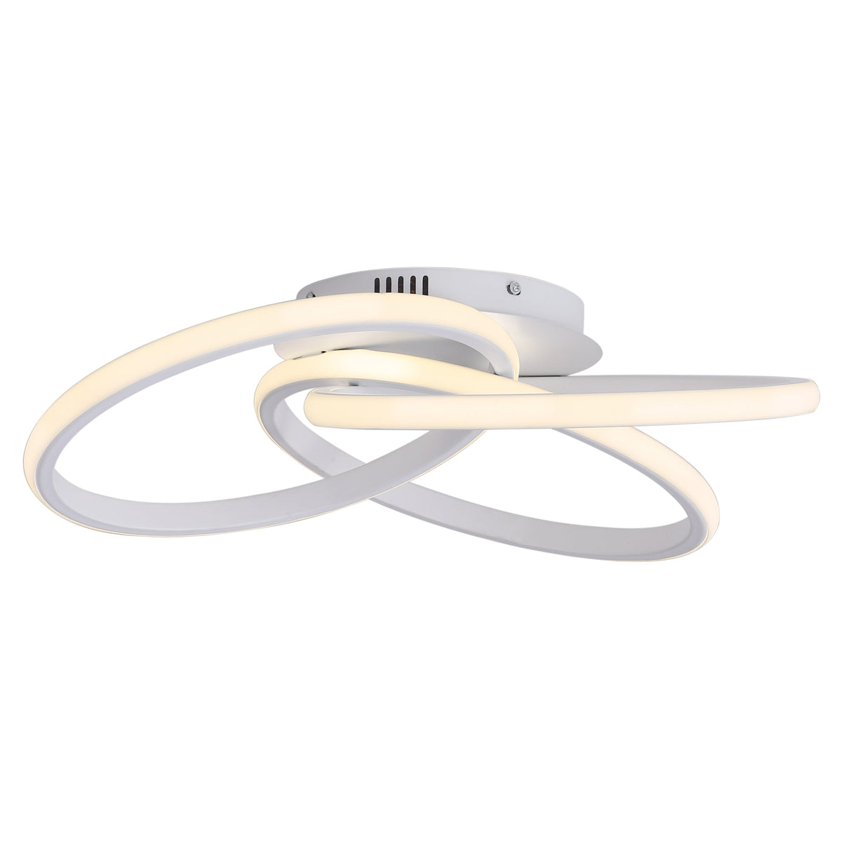 1-Light Twisted Wavy Linear LED Semi-Flush Mount Lighting