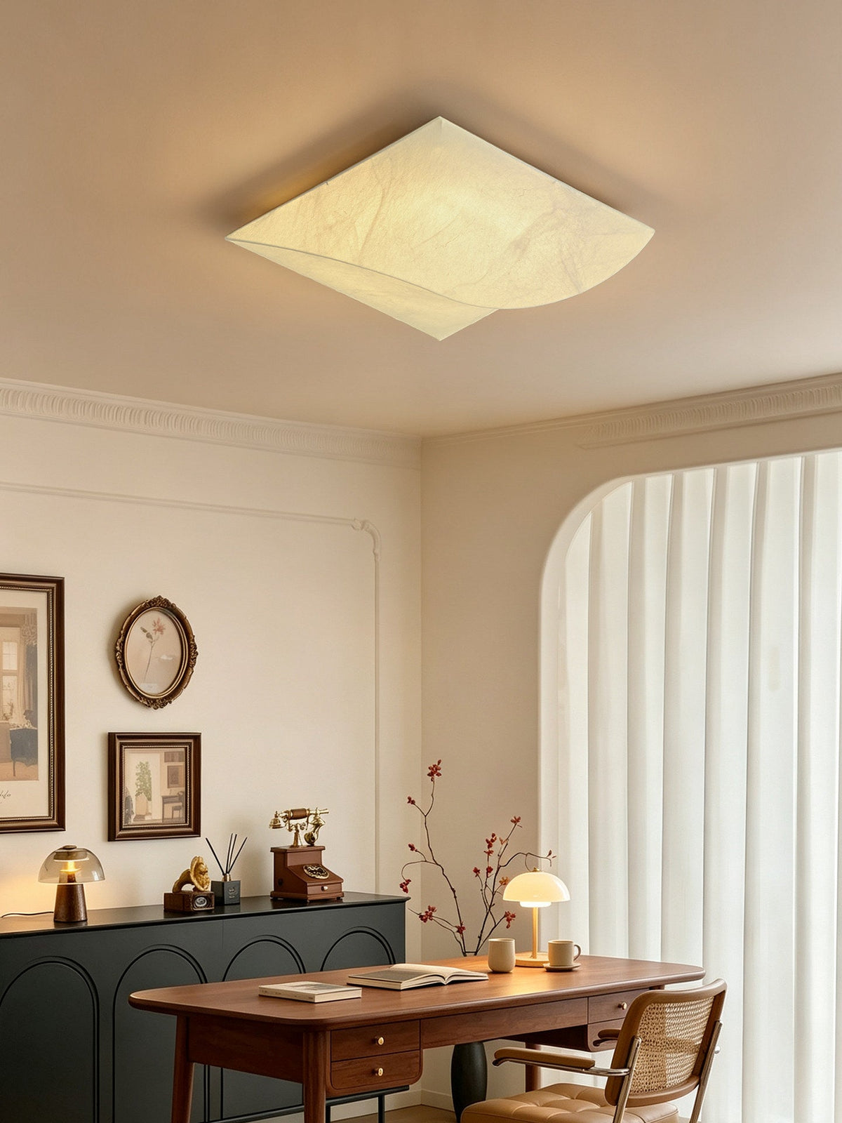 Mulberry Silk Flush Ceiling Light, alternative view 7