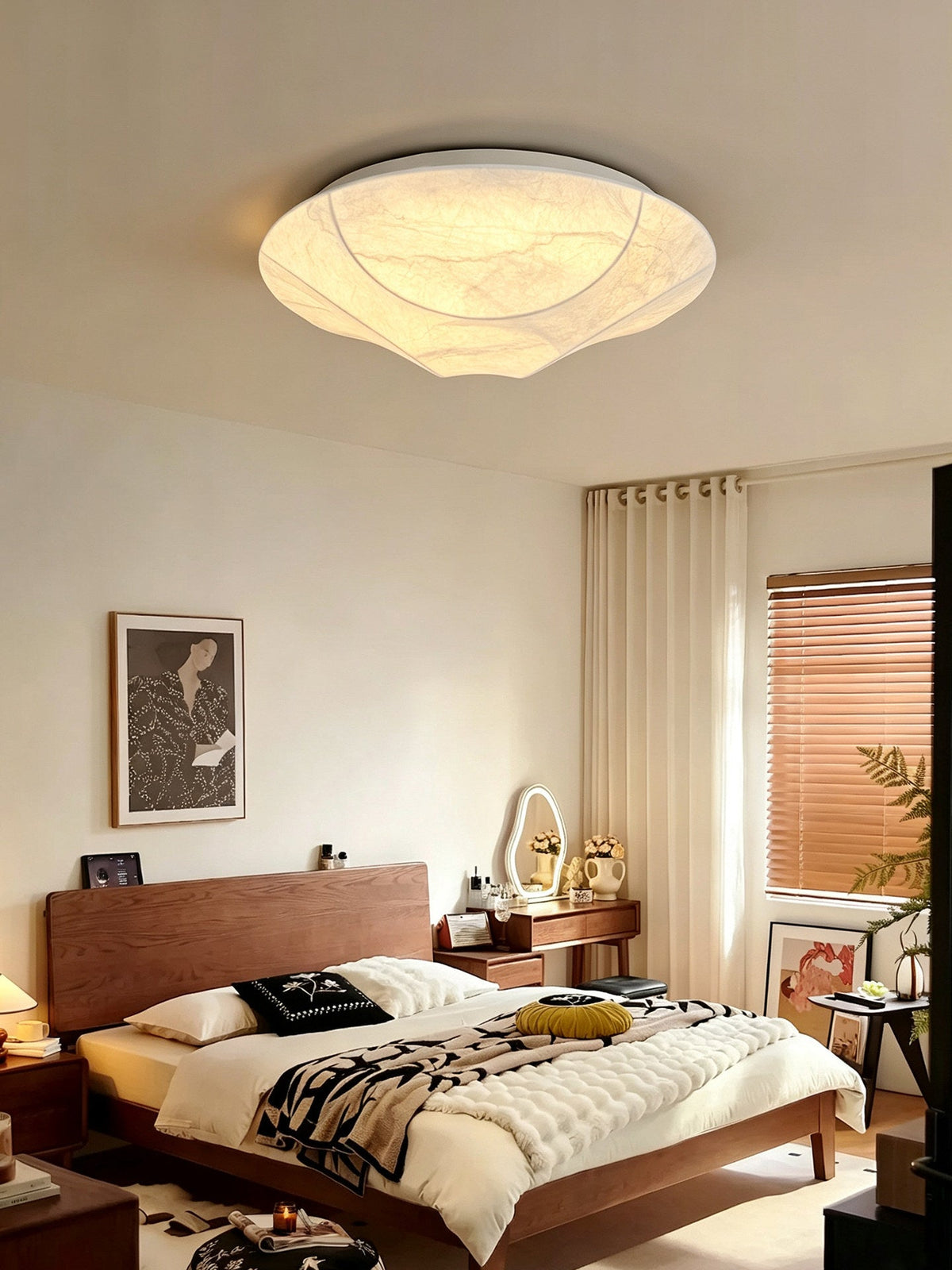 Mulberry Silk Flush Ceiling Light, alternative view 6
