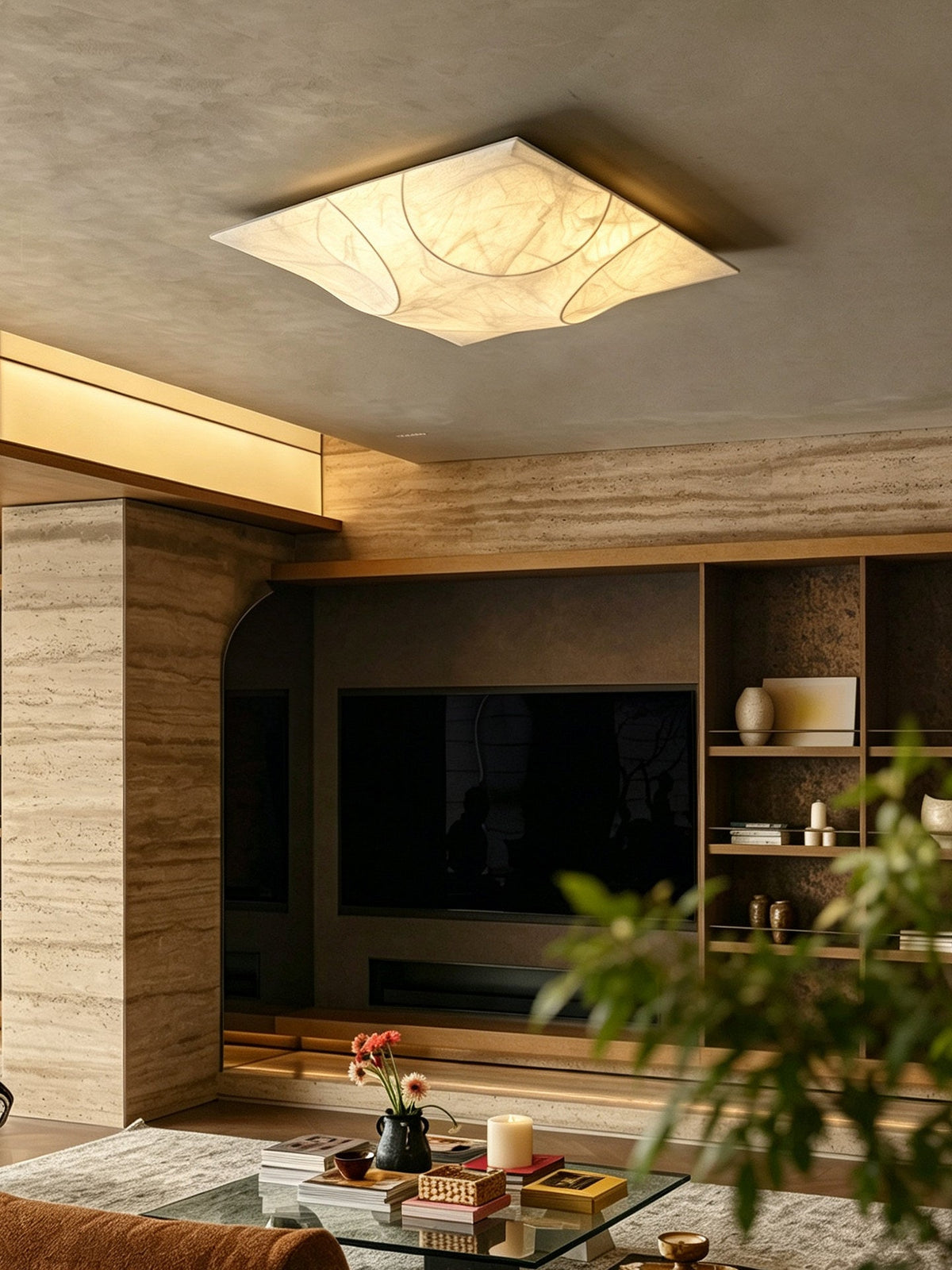 Mulberry Silk Flush Ceiling Light, alternative view 8