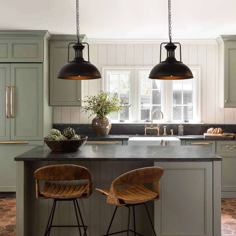 Modern Industrial Single Dome Pendant Light – Everden Living
