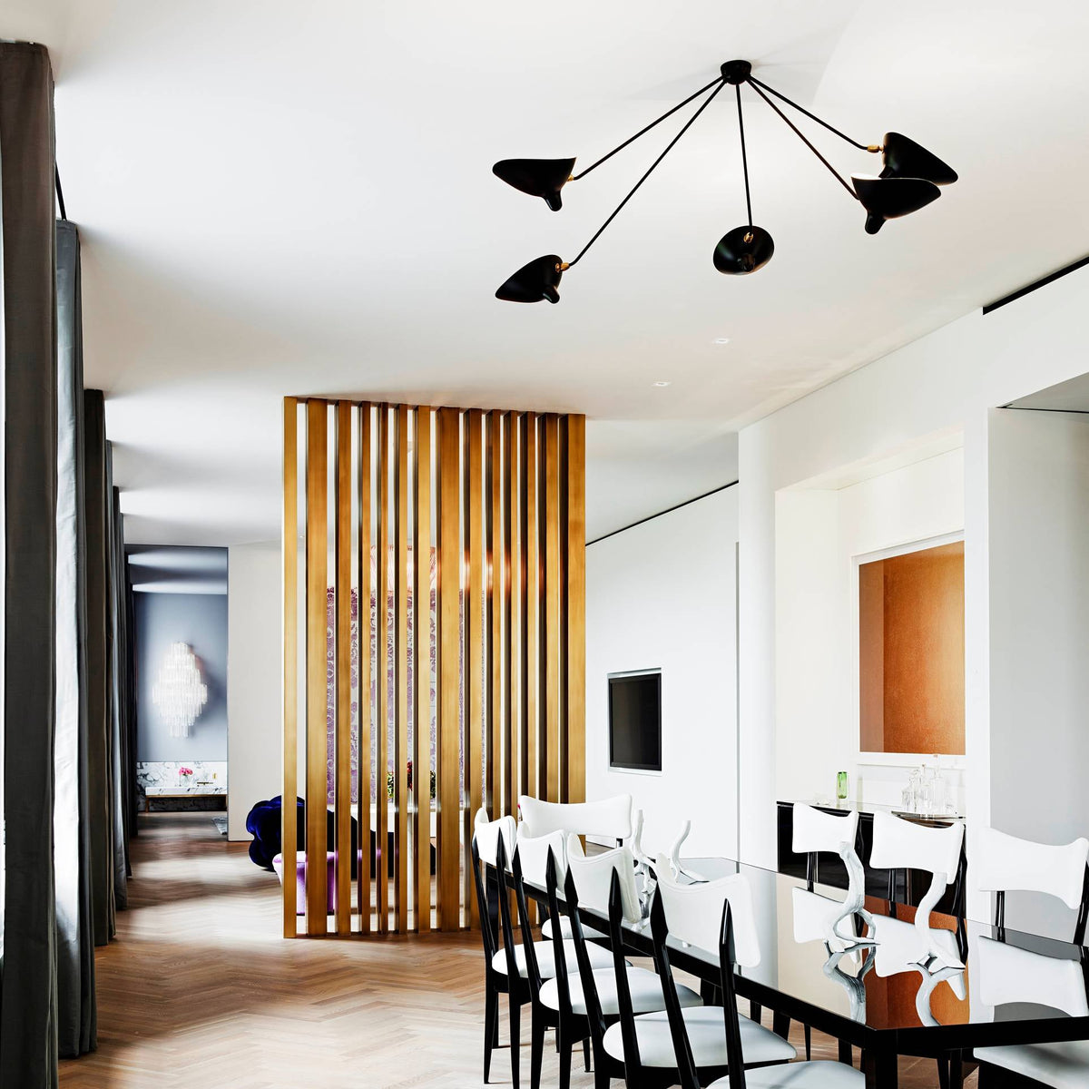 Mid-Century Multi-Arm Ceiling Light, alternative view 2
