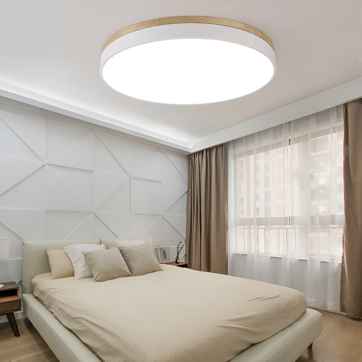 Nordic Round Flush Ceiling Light LED Light With Acrylic Diffuser – alternative view 3