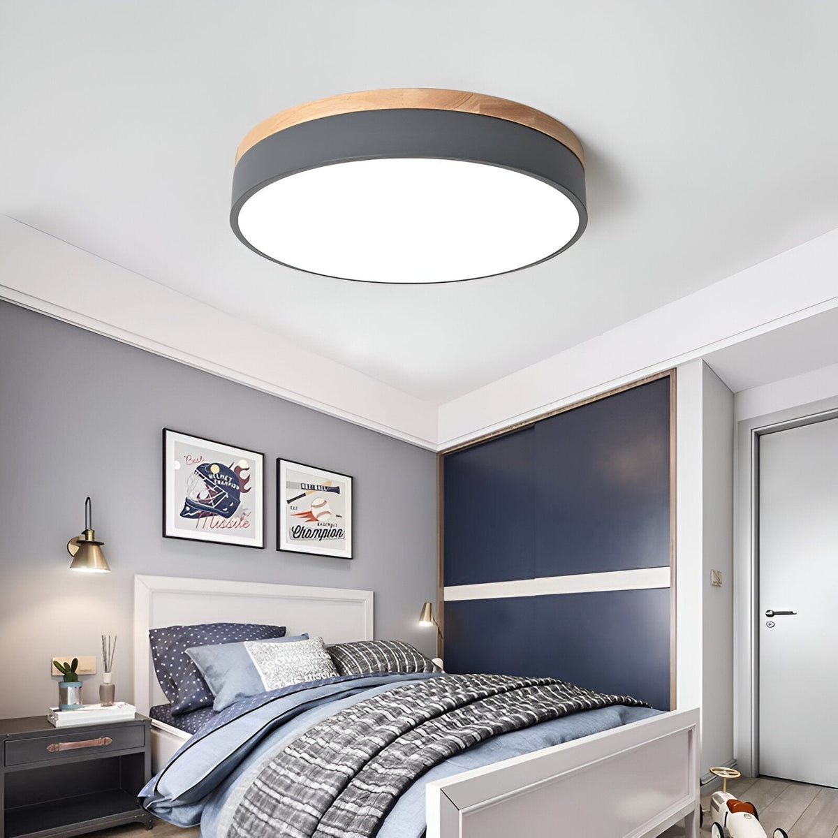 Nordic Round Flush Ceiling Light LED Light With Acrylic Diffuser – alternative view 7
