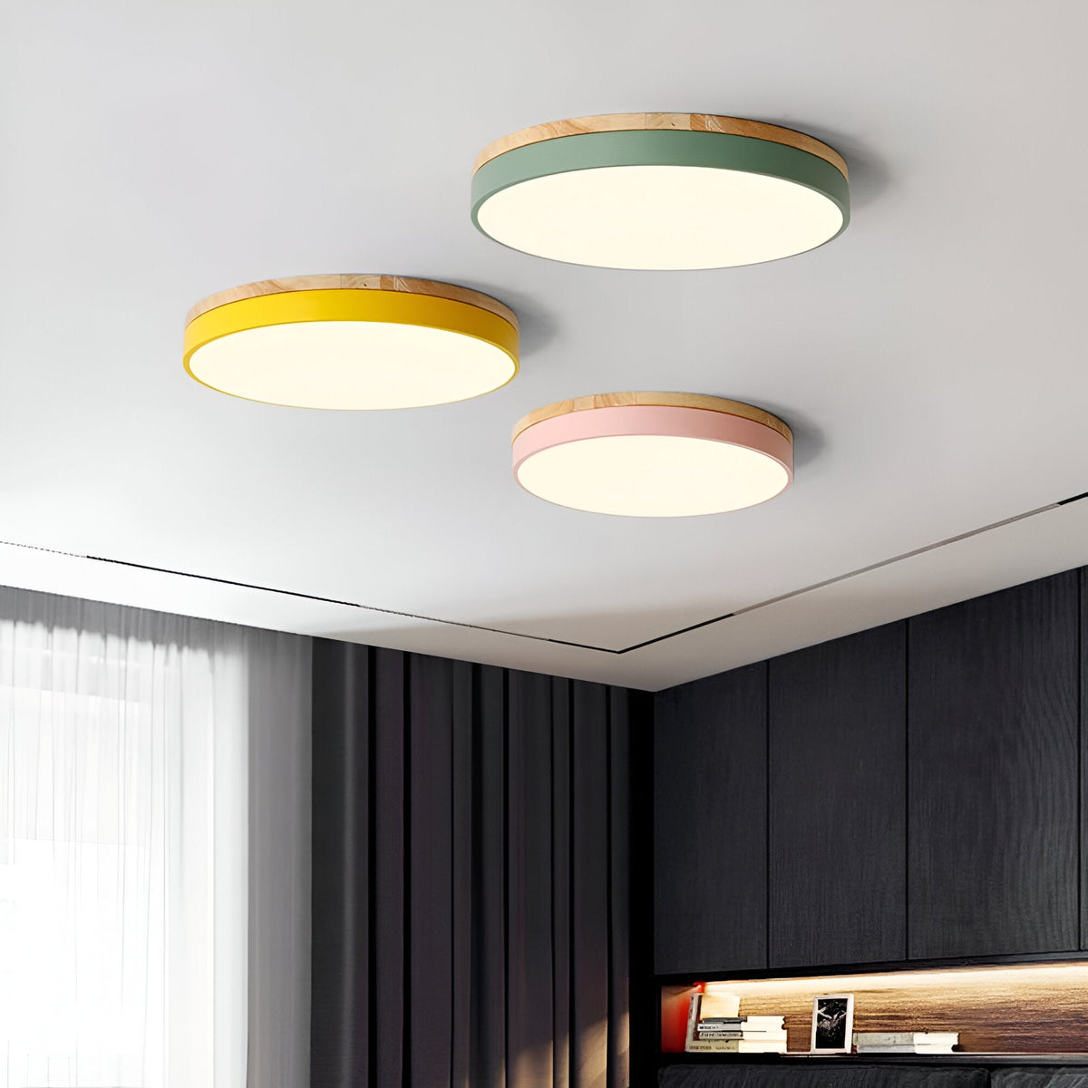 Nordic Round Flush Ceiling Light LED Light With Acrylic Diffuser – alternative view 2