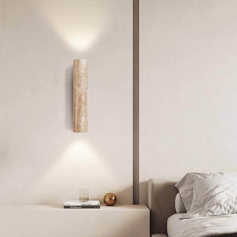 Japandi Travertine Wall Light LED Light With Up And Down Glow – alternative view 3