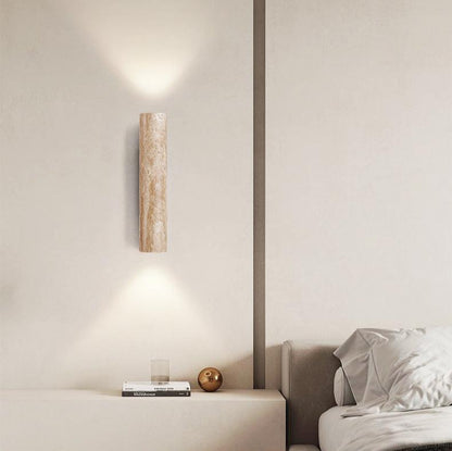 Japandi Travertine Wall Light LED Light With Up And Down Glow – alternative view 3