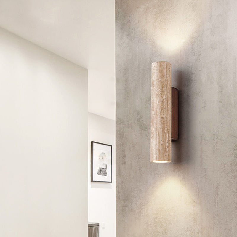 Japandi Travertine Wall Light LED Light With Up And Down Glow – alternative view 8