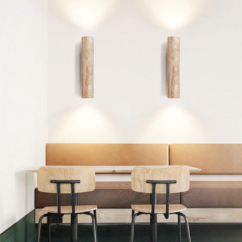 Japandi Travertine Wall Light LED Light With Up And Down Glow – alternative view 5