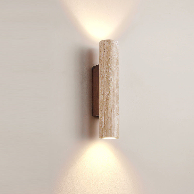 Japandi Travertine Wall Light LED Light With Up And Down Glow – alternative view 6