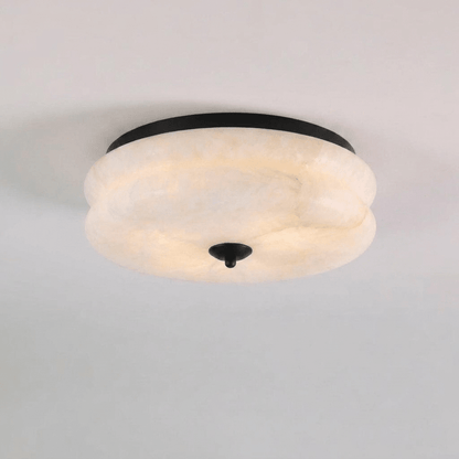Alabaster and Brass Flush Ceiling Light, alternative view 10