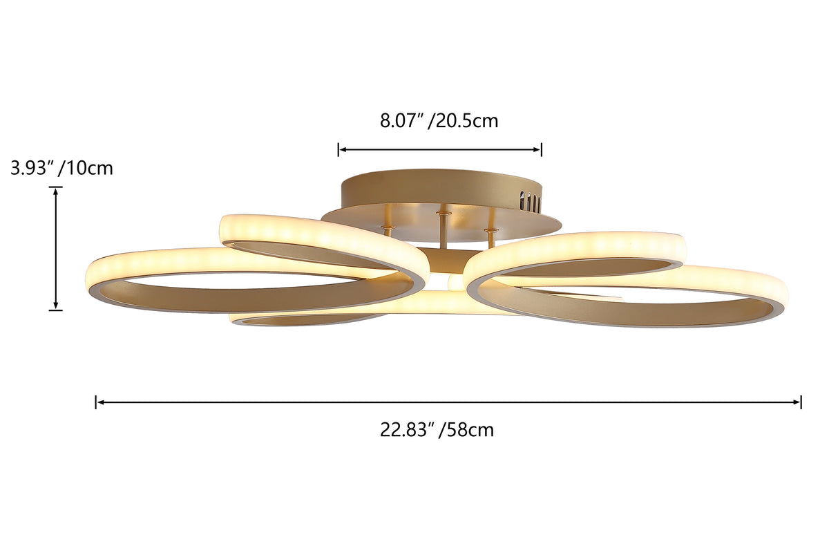 1-Light Modern LED Semi-Flush Mount Lighting – alternative view 7