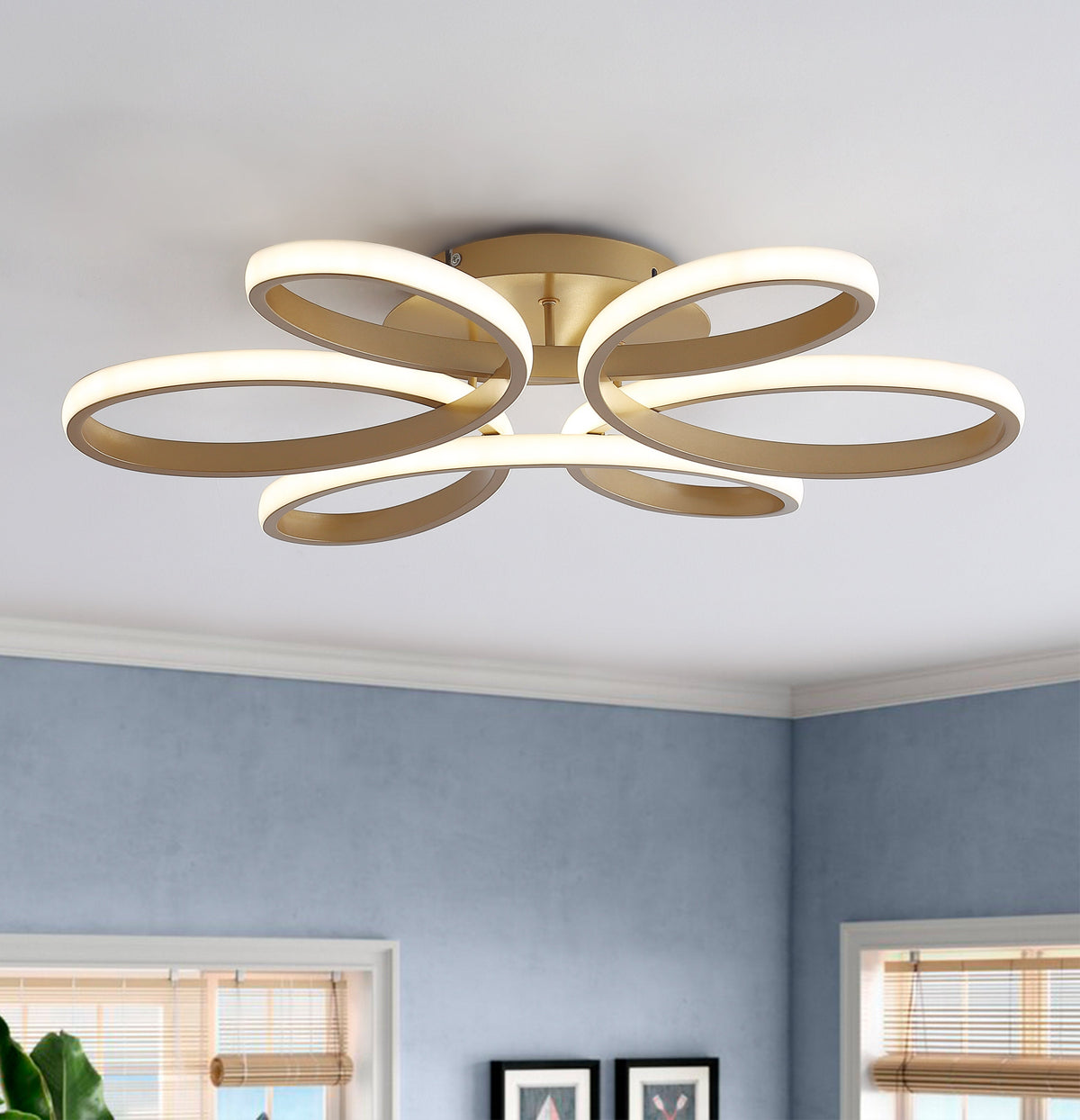 1-Light Modern LED Semi-Flush Mount Lighting – alternative view 2