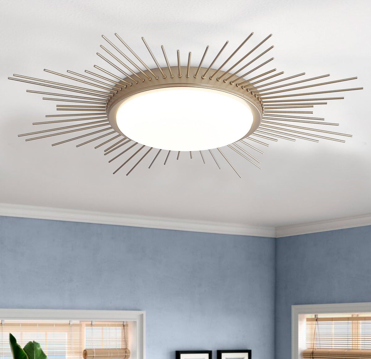 1-Light Geometric Circle LED Flush Mount Lighting – alternative view 3