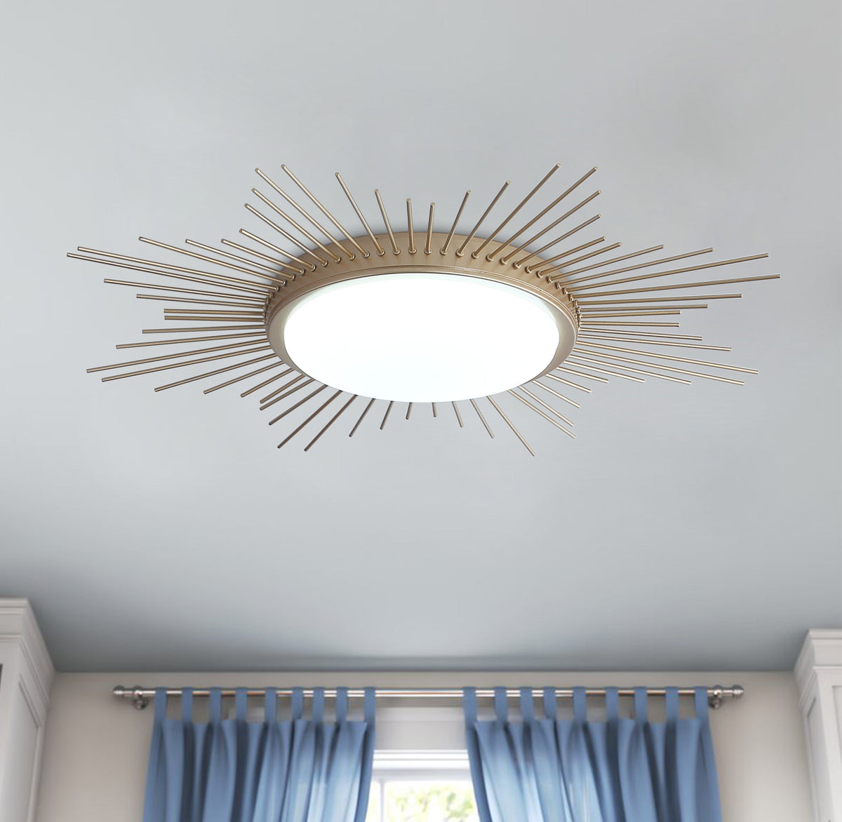 1-Light Geometric Circle LED Flush Mount Lighting – alternative view 4
