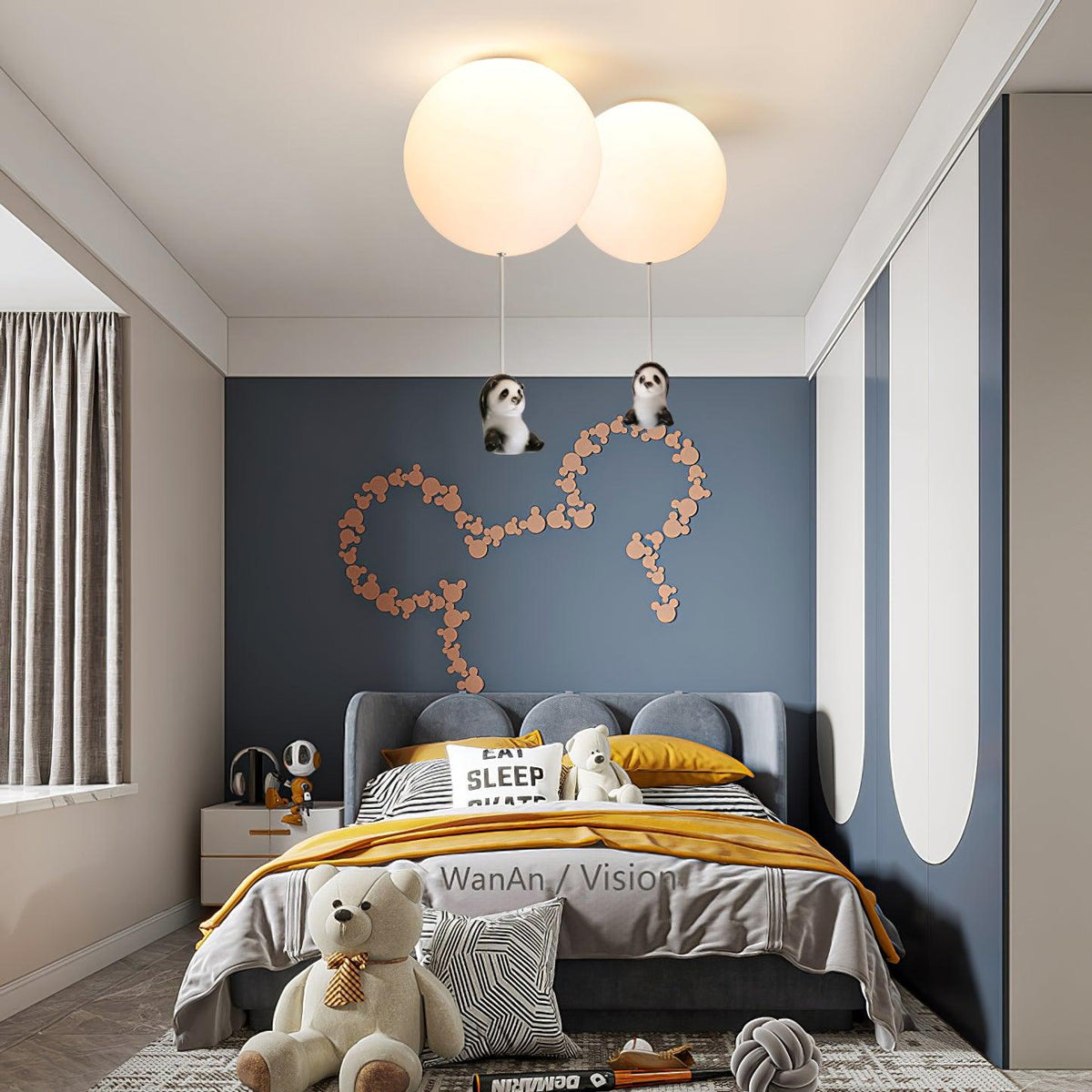 Panda Children's Ceiling Light, alternative view 7