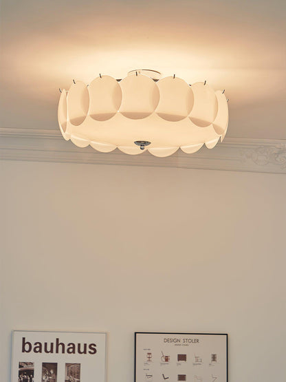 Opal Glass Globe Flush Ceiling Light, alternative view 6