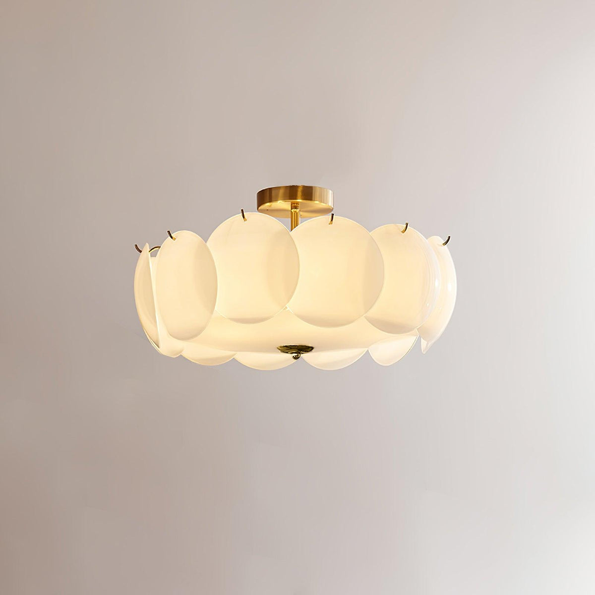 Opal Glass Globe Flush Ceiling Light, alternative view 10