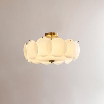 Opal Glass Globe Flush Ceiling Light, alternative view 10