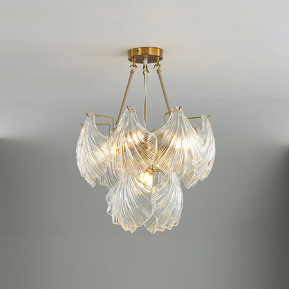 Ribbed Shell Glass Ceiling Light, alternative view 9