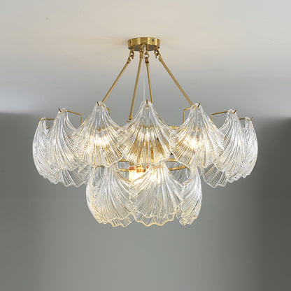 Ribbed Shell Glass Ceiling Light, alternative view 10