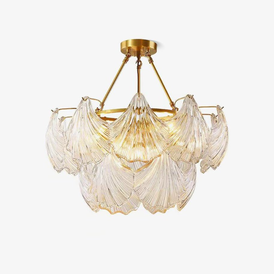 Ribbed Shell Glass Ceiling Light by Everden Living