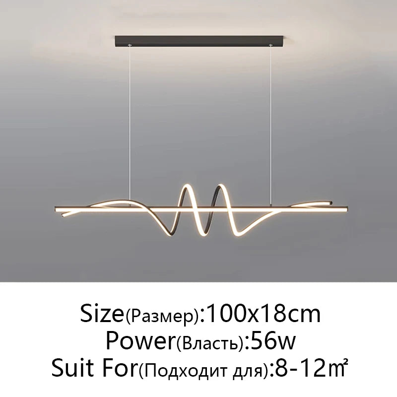 Minimalist Linear LED Chandelier