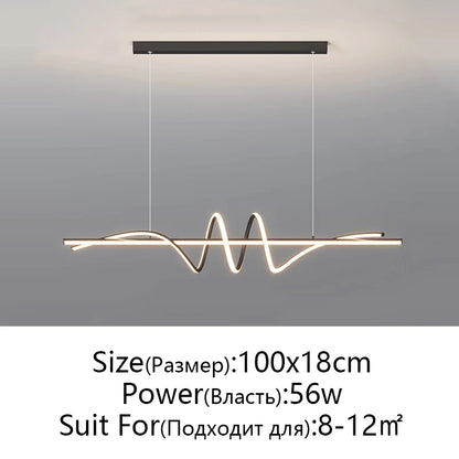 Minimalist Linear LED Chandelier