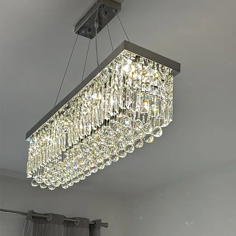 Linear Crystal Dining Chandelier