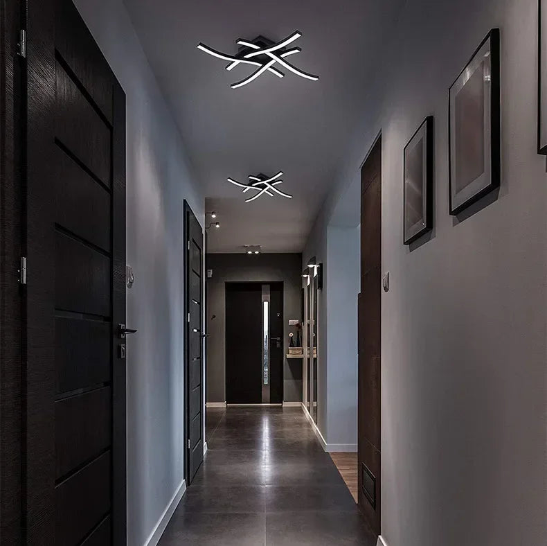 Geometric Wave LED Ceiling Light