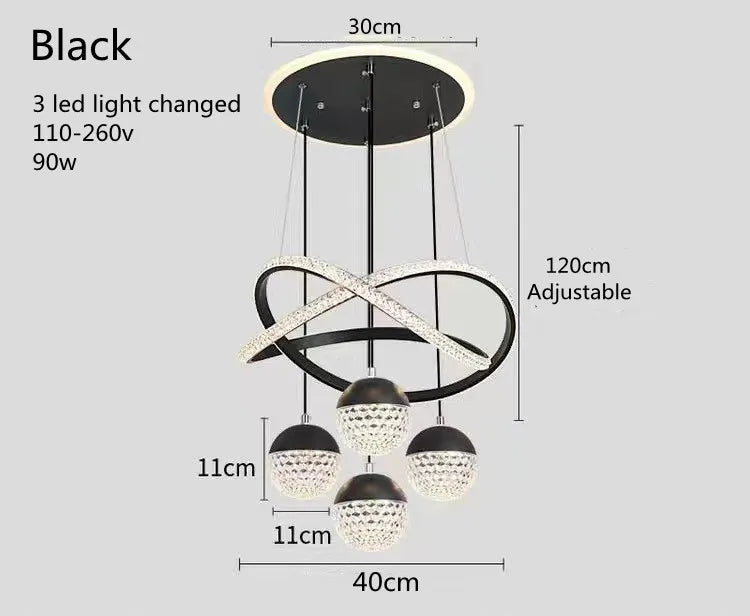 Nordic Halo LED Chandelier