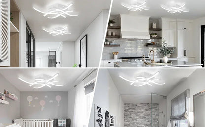 Geometric Wave LED Ceiling Light
