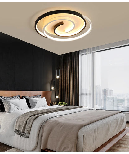 Sculptural Spiral LED Ceiling Light