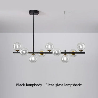 Modern Glass Globe Branch Chandelier