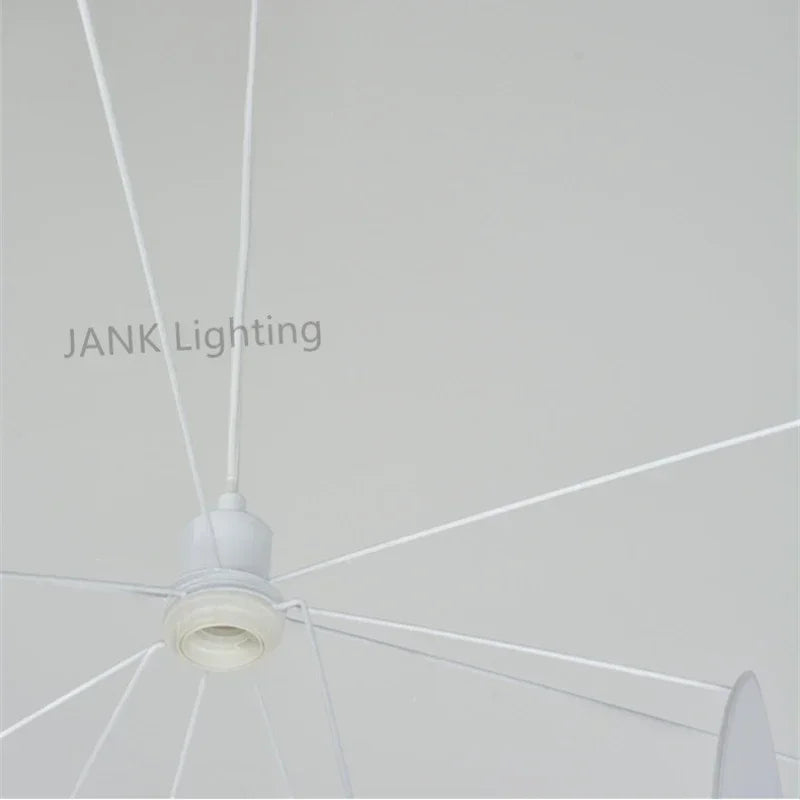 White Fabric Sculptural Chandelier