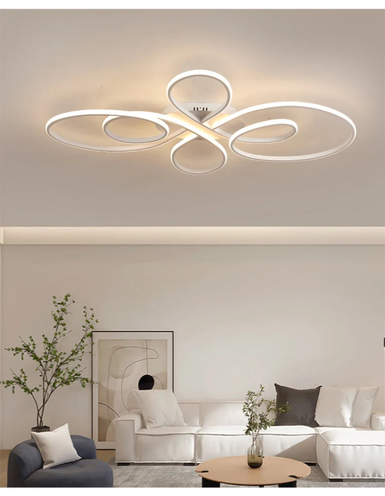 Floral Loop LED Flush Ceiling Light