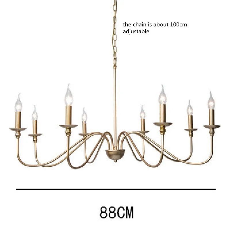 Retro Loft Black & Gold Chandelier