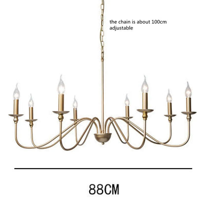 Retro Loft Black & Gold Chandelier
