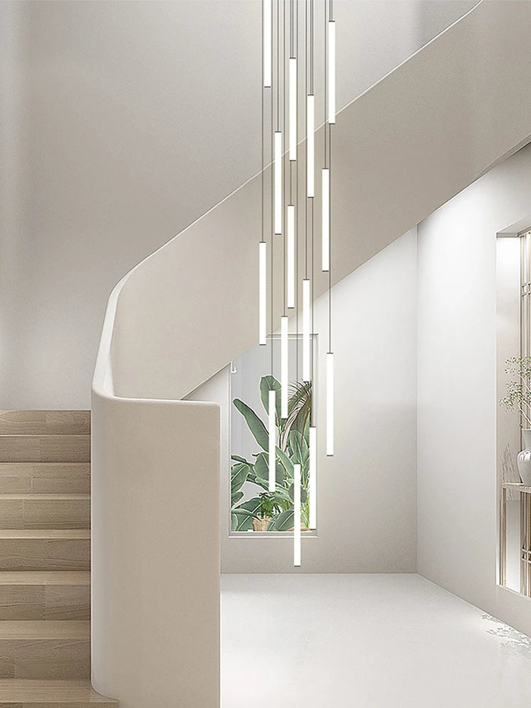 Cascade Strip LED Staircase Chandelier