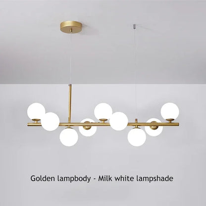 Modern Glass Globe Branch Chandelier