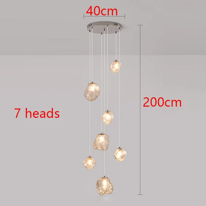 Cascade LED Staircase Chandelier