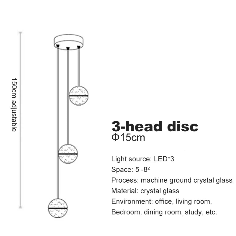 Crystal Ball Spiral Staircase Chandelier