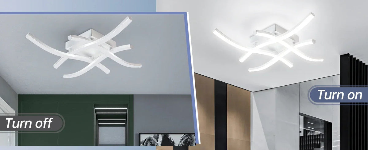 Geometric Wave LED Ceiling Light