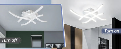 Geometric Wave LED Ceiling Light
