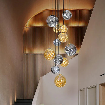 Nordic Multi-Light Staircase Chandelier