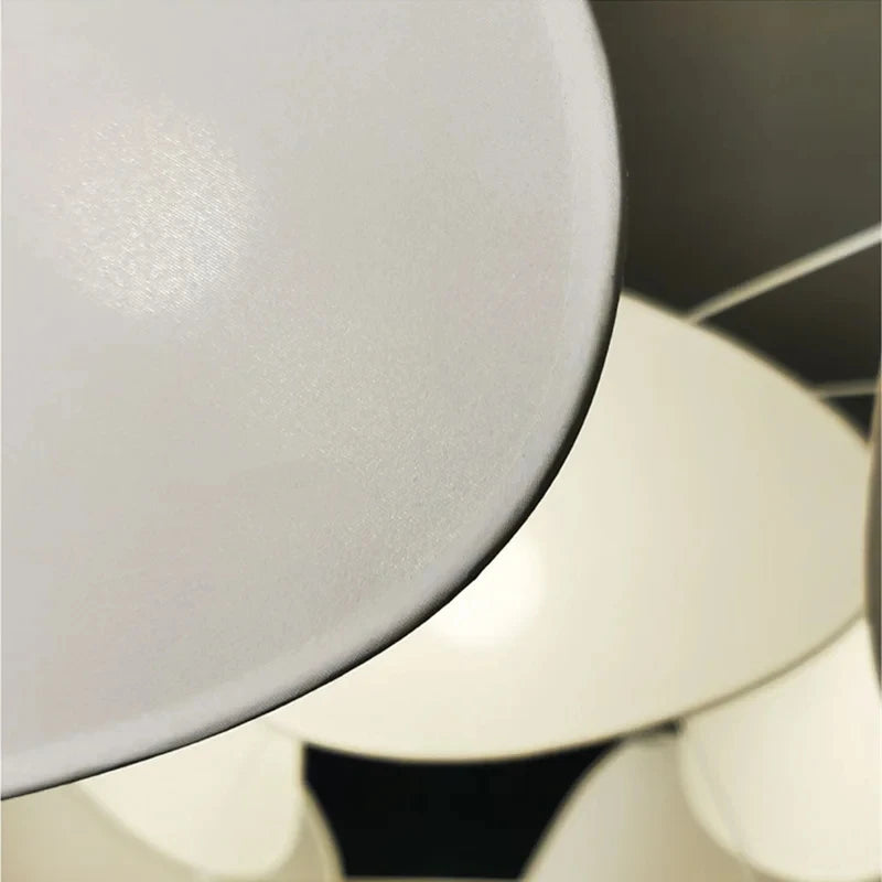 White Fabric Sculptural Chandelier