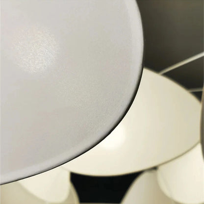 White Fabric Sculptural Chandelier