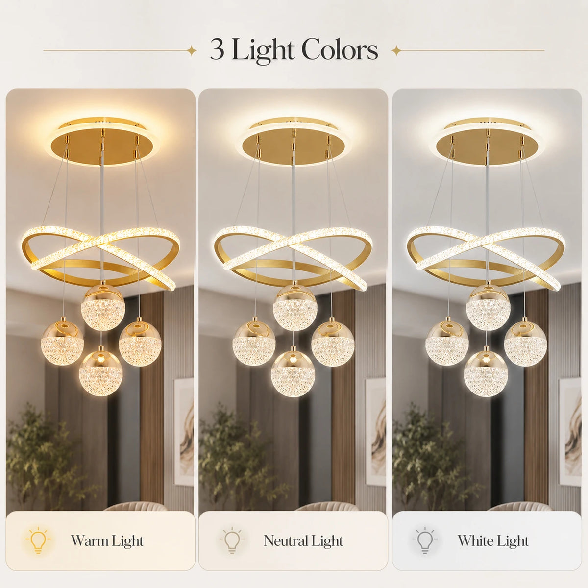 Crystal Globe LED Chandelier