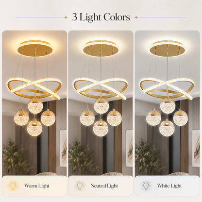 Crystal Globe LED Chandelier
